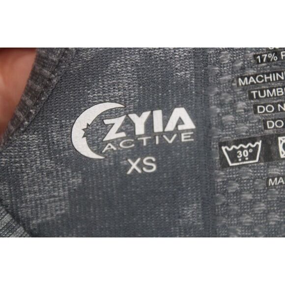 Zyia Active Tank Top Racerback Yoga Workout Nylon Stretch GRAY Womens SIZE XS - Picture 7 of 8